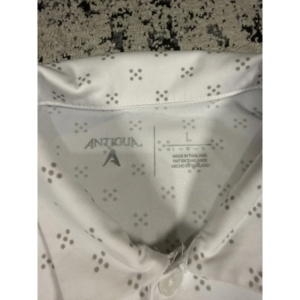 Texas Longhorns Polo Shirt Mens Large White Antigua NCAA UT Logo - Picture 6 of 8